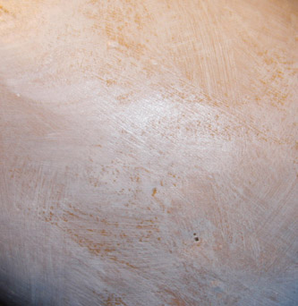 Drybrush or sponge white paint over gourd