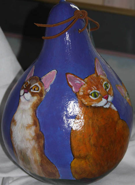 five cats birdhouse gourd